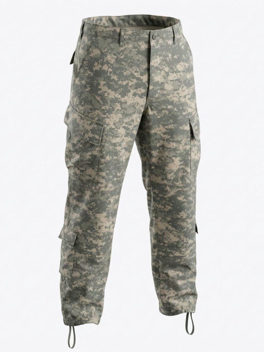 US Army Trouser Mens Large Long ACU Digital Camo Ripstop Combat Cargo Pants